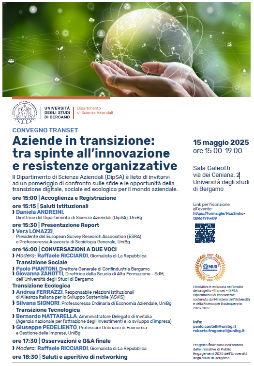 Locandina convegno TRANSET del 15.05.2025